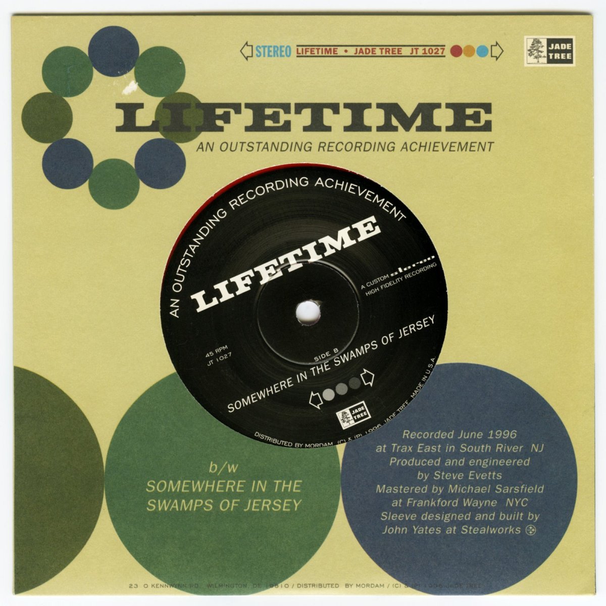 画像1: Lifetime / An Outstanding Recording Achievement [US Repress EP | Red | 500ltd.][7inch | Jade Tree]【ユーズド】 (1)