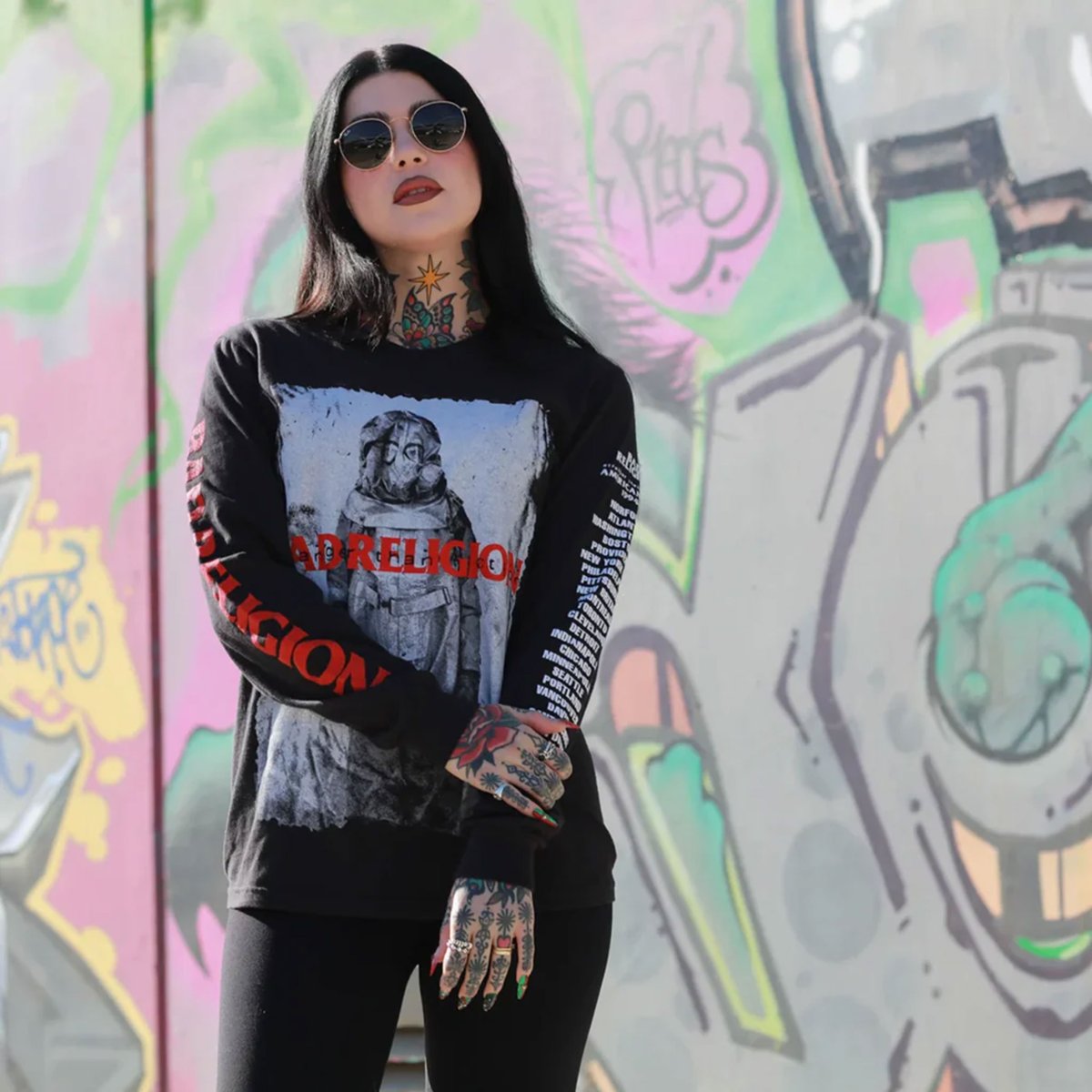 画像8: Bad Religion / Stranger Than Fiction American Tour 1994 ブラック Longsleeve T/S (8)