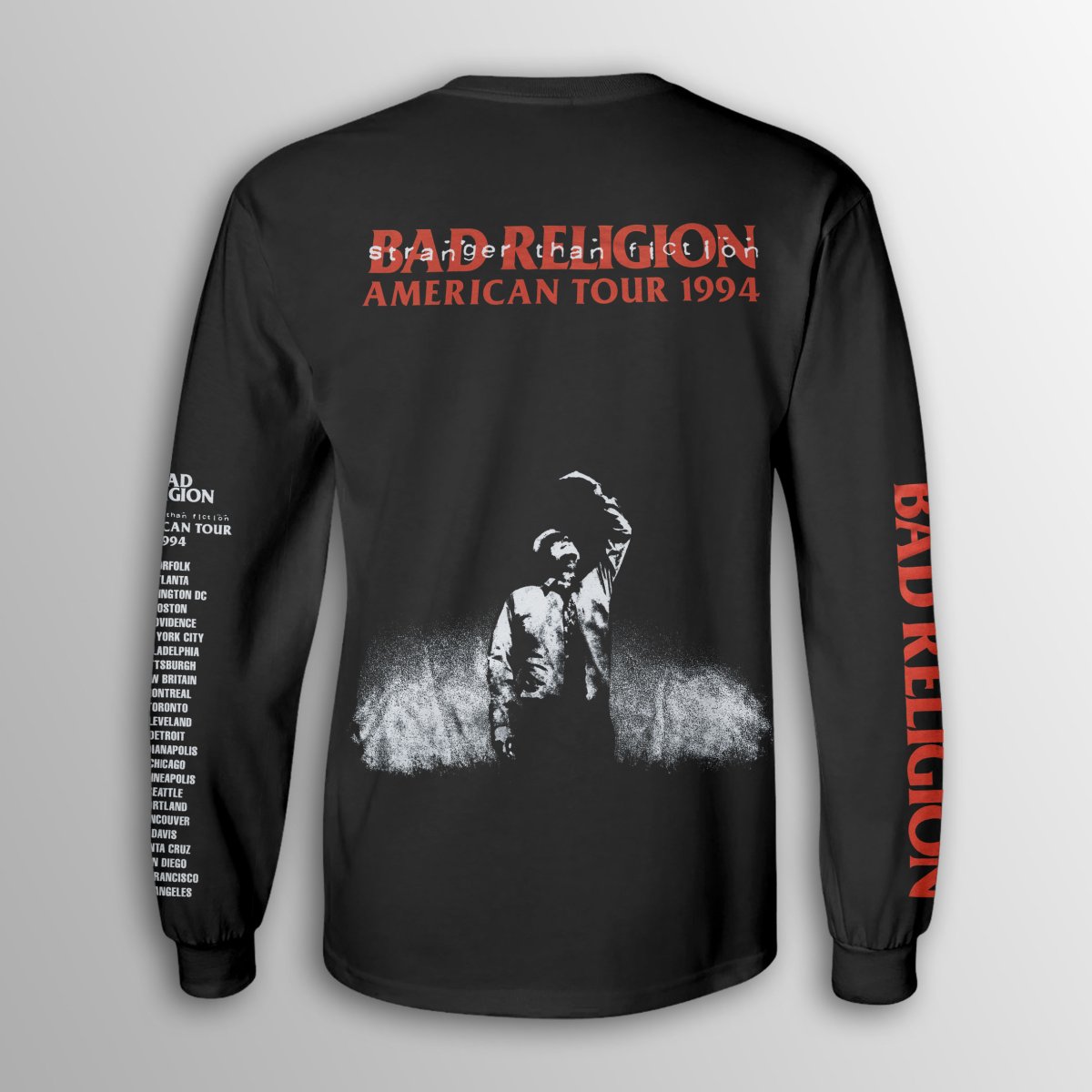 画像2: Bad Religion / Stranger Than Fiction American Tour 1994 ブラック Longsleeve T/S (2)
