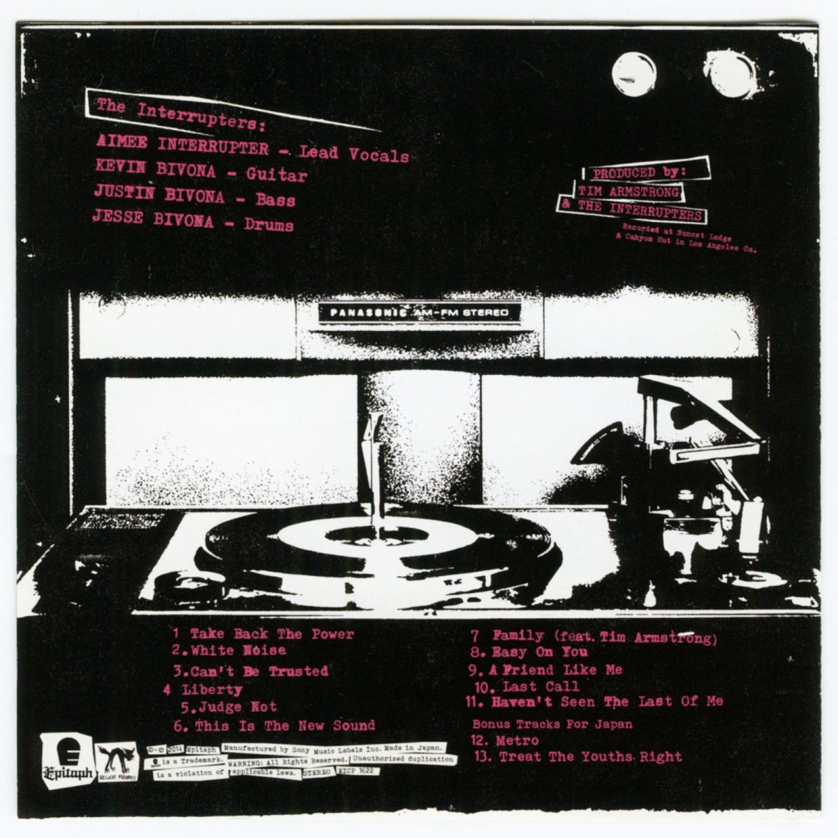 画像3: 【日本盤】The Interrupters / The Interrupters [JPN Orig.LP] [CD | Sony Music]【ユーズド】 (3)