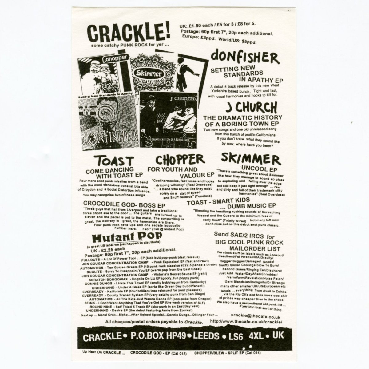 画像4: J Church / The Dramatic History Of A Boring Town [US Orig.EP][7inch | Crackle!]【ユーズド】 (4)