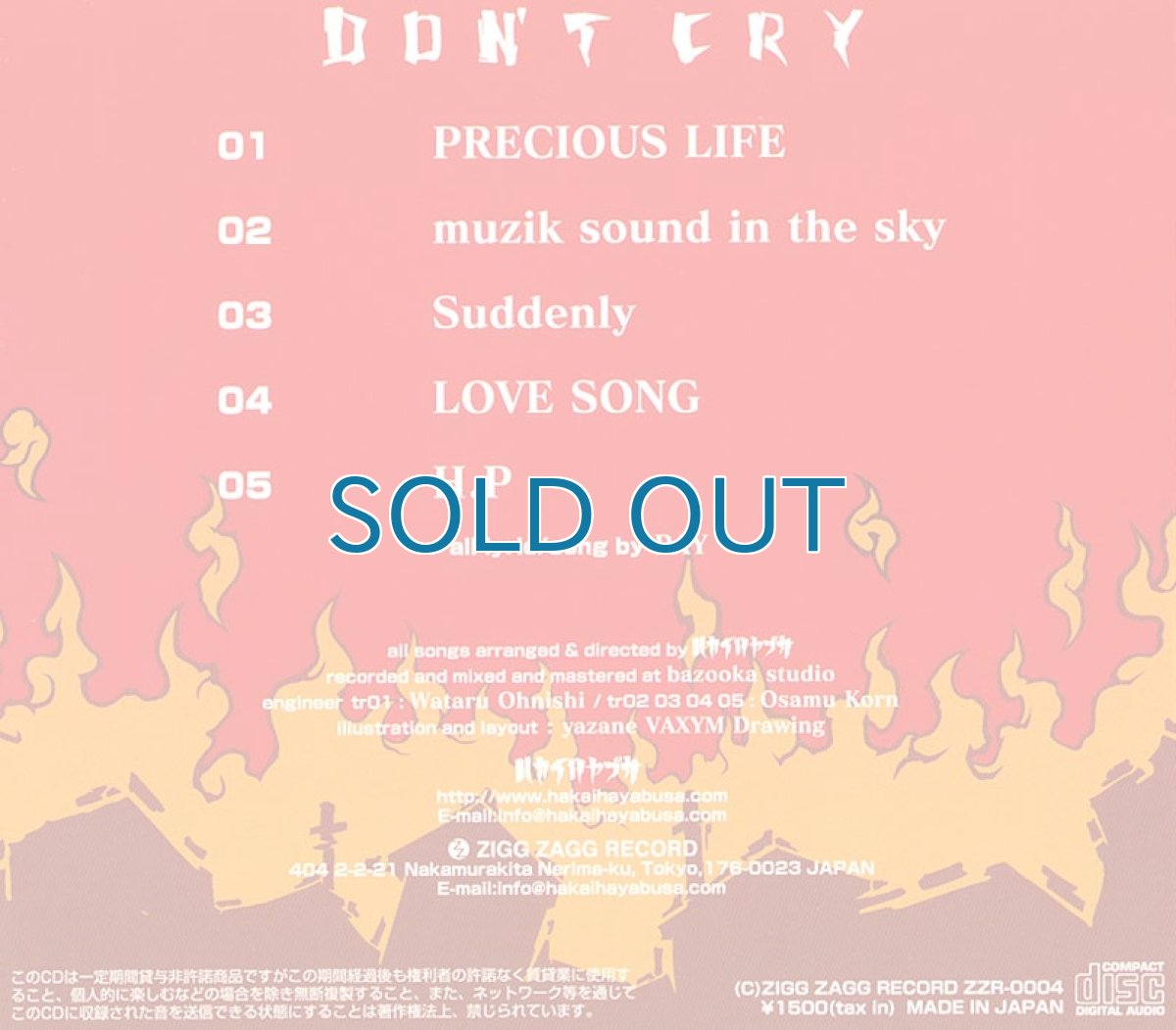 画像2: ハカイハヤブサ / Don't Cry (2)