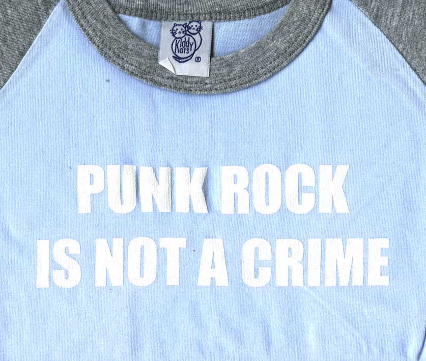 画像1: Punk Rock Is A Not Crime Blue KIDS T/S 【送料無料】 (1)
