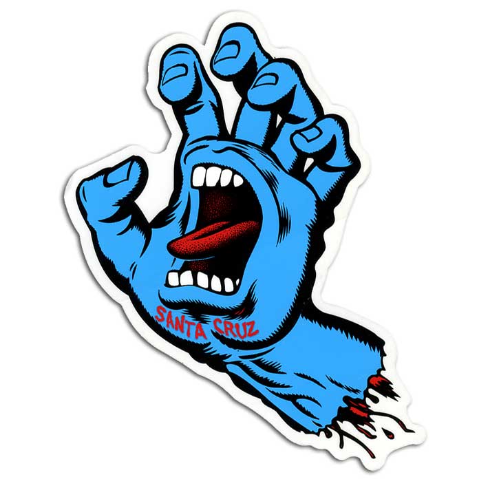 画像1: Santa Cruz Skateboards / 6" Screaming Hand Blue ステッカー (1)