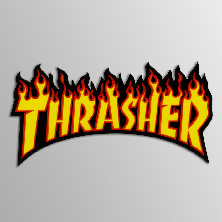 Thrasher Magazine / Thrasher Flame YLxBK Midium ステッカー
