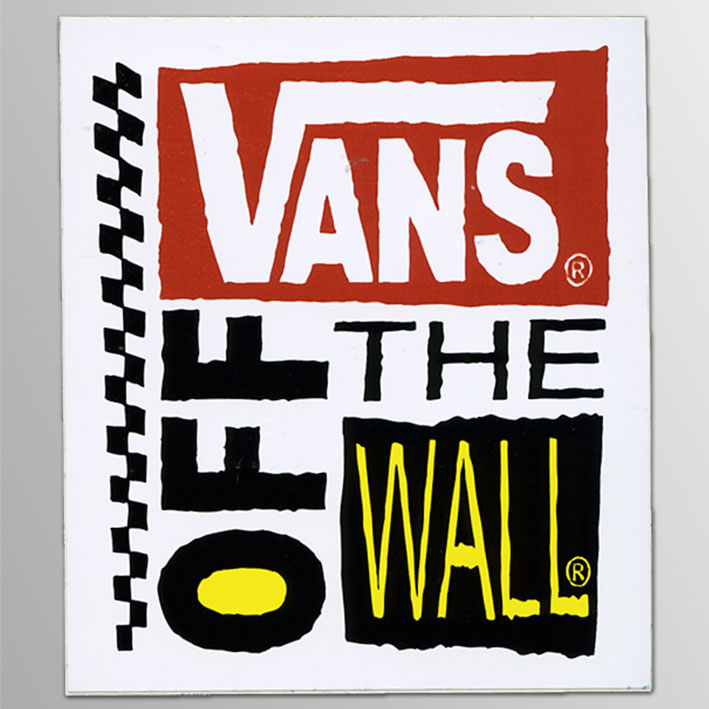 画像1: Vans Shoes / Off The Wall Skateboard Square ステッカー (1)