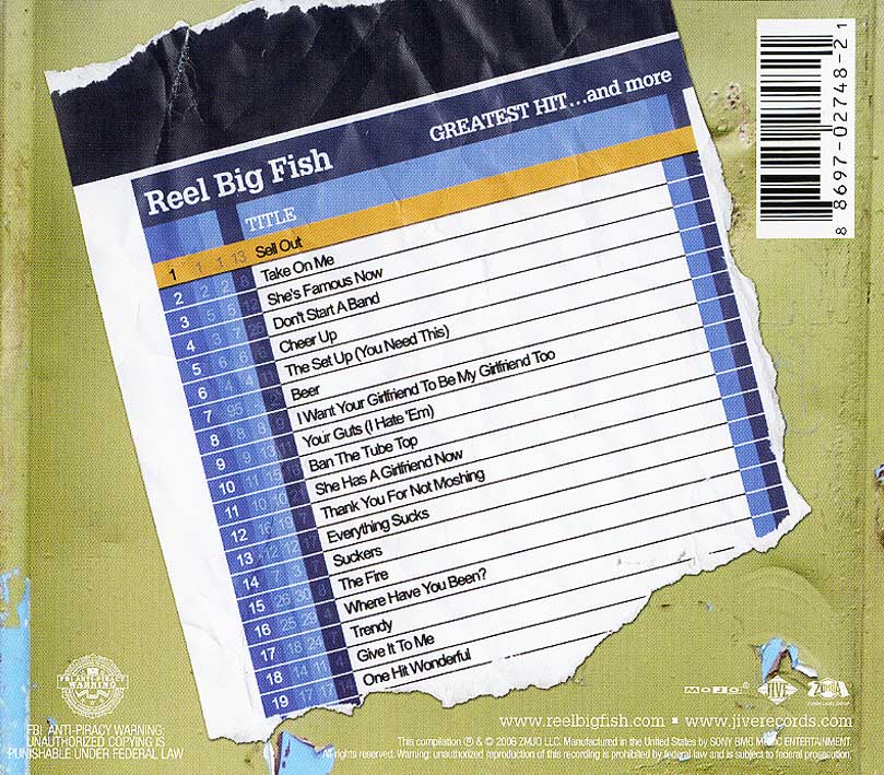 Reel Big Fish / Greatest HitAnd More - PUNK MART