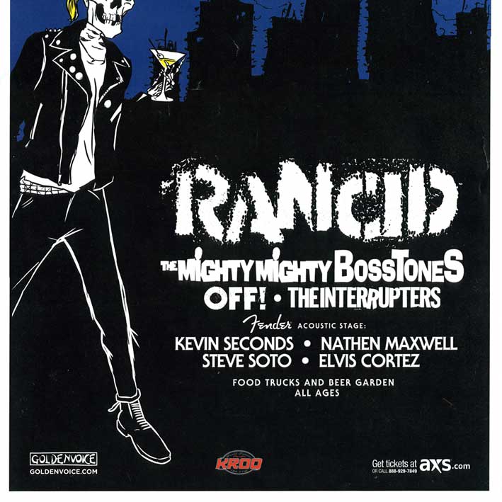 Rancid / Shrinw, LA 2015 ポスター [w/ MM Bosstones, OFF!!, The