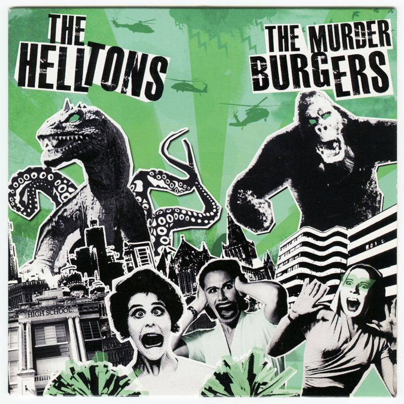 画像1: The Helltons | The Murderburgers / Split [7inch アナログ|500枚限定クリーン・グリーン盤]【ユーズド】 (1)