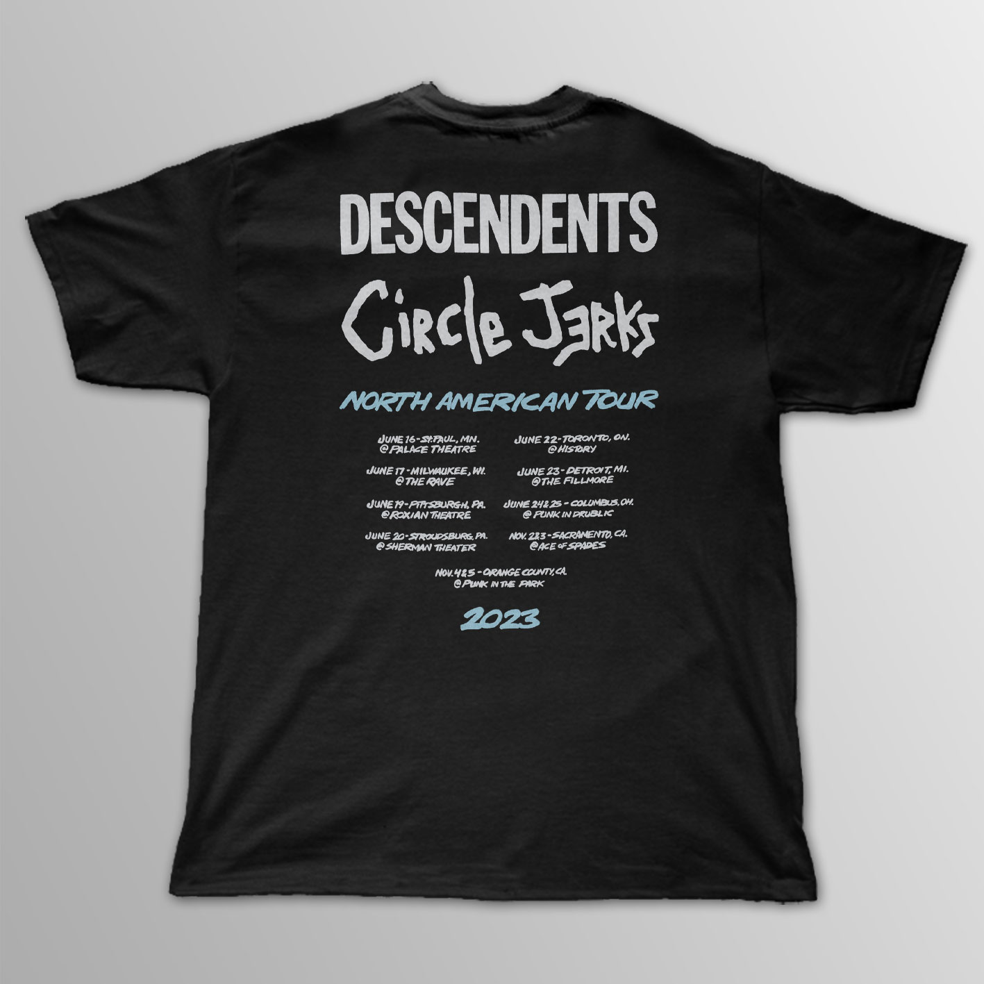 Descendents / Circle Jerks x Descendents 2023 Tour ブラック T/S