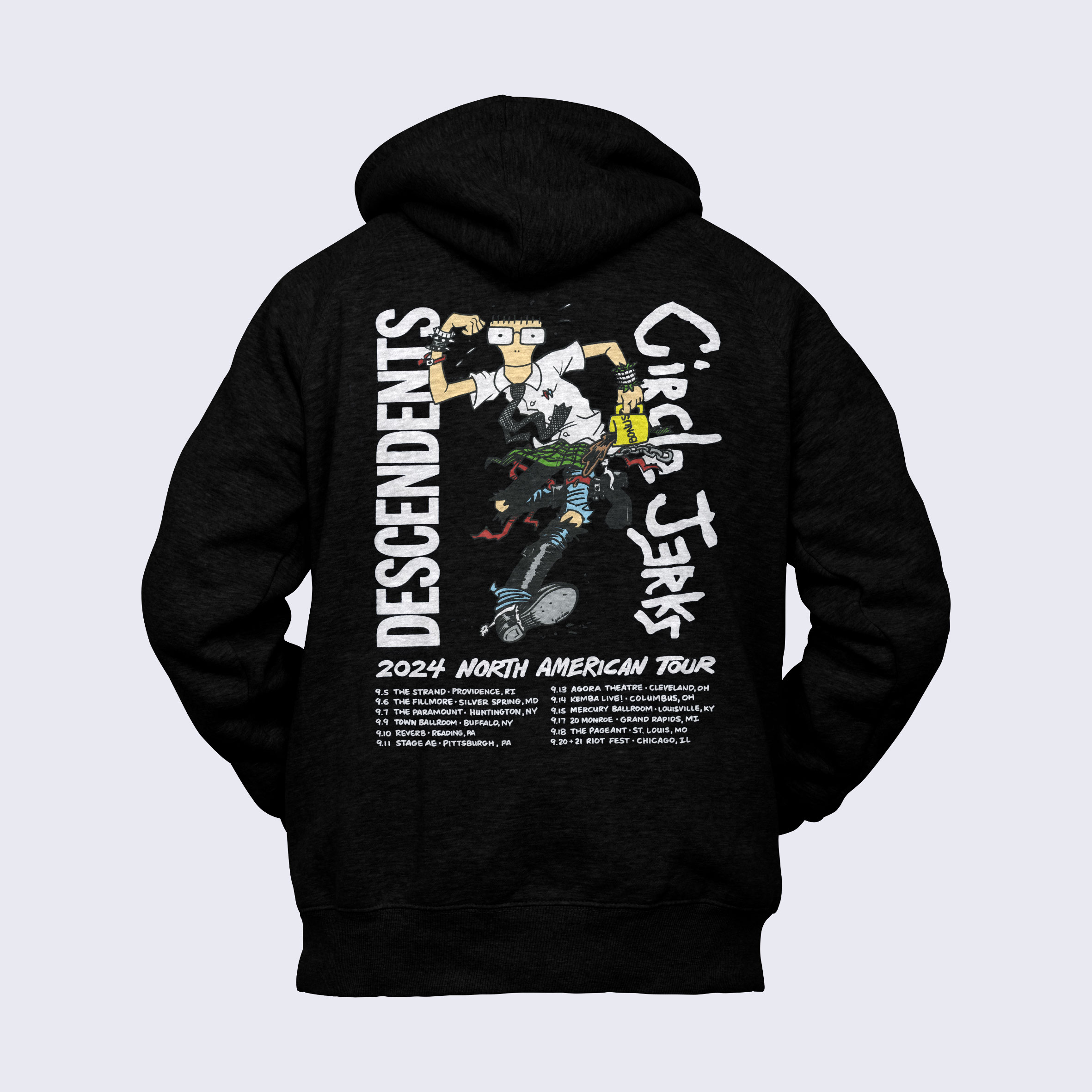 Circle Jerks x Descendents 2024 Fall Tour ブラック パーカー